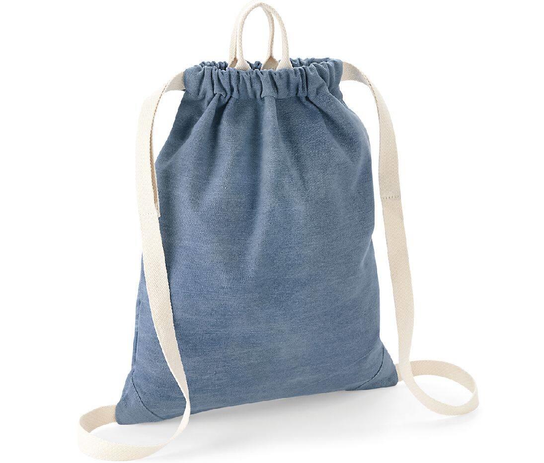Gymtas Denim met naam geborduurd